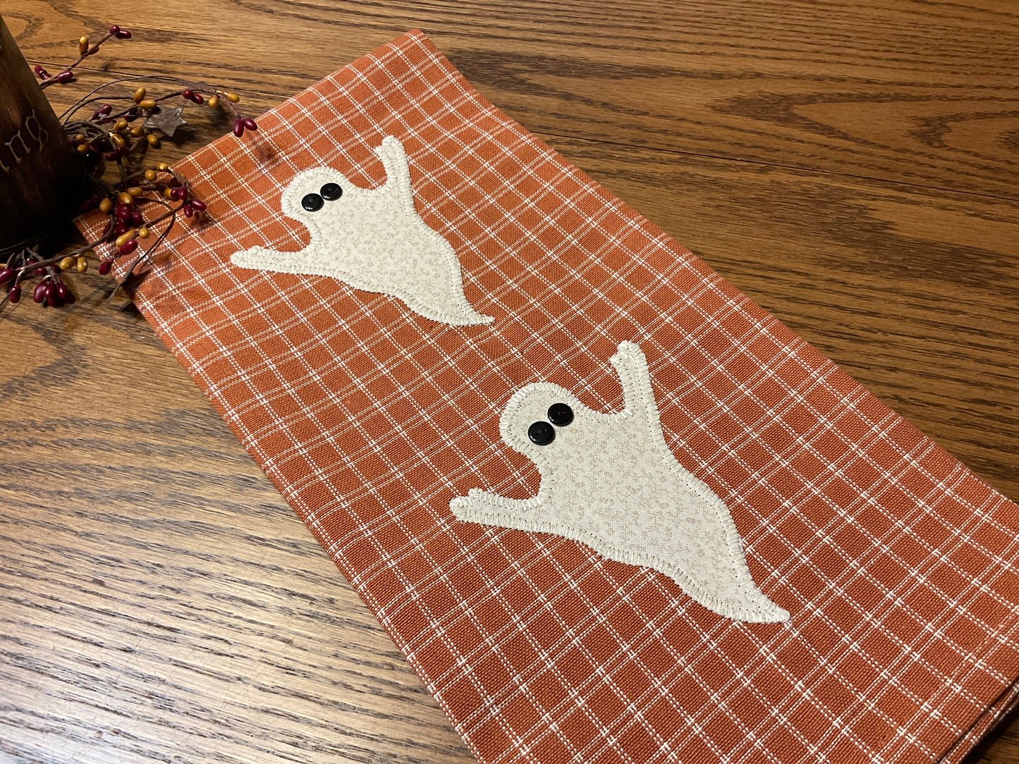 Primitive Farmhouse Autumn Halloween Towel Item #1985