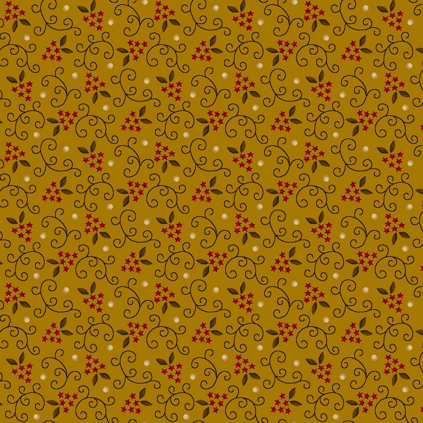 Autumn Farmhouse by Kim Diehl Gold Starry Vines # 977-404