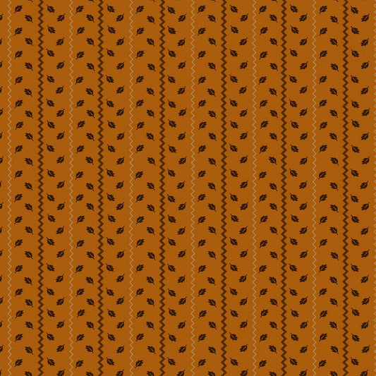 Autumn Farmhouse by Kim Diehl Orange Sprigged Stripe # 973-30