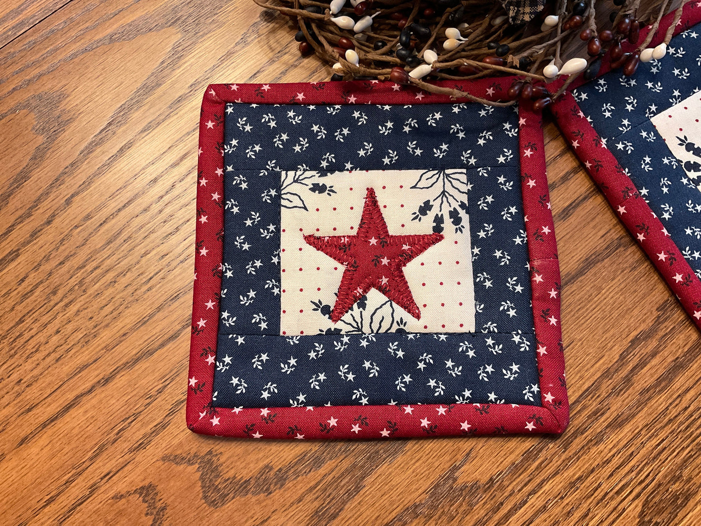 RESERVED FOR JESSE Primitive Farmhouse Americana Star Table Toppers Item #1925