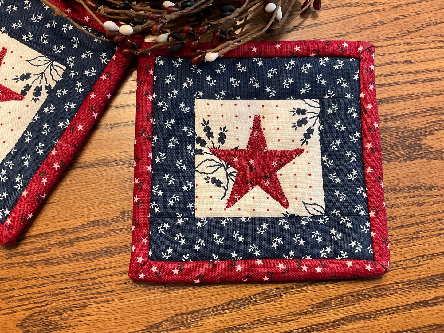 RESERVED FOR JESSE Primitive Farmhouse Americana Star Table Toppers Item #1925
