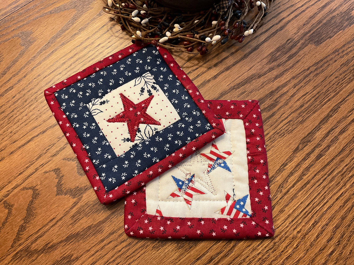 RESERVED FOR JESSE Primitive Farmhouse Americana Star Table Toppers Item #1925