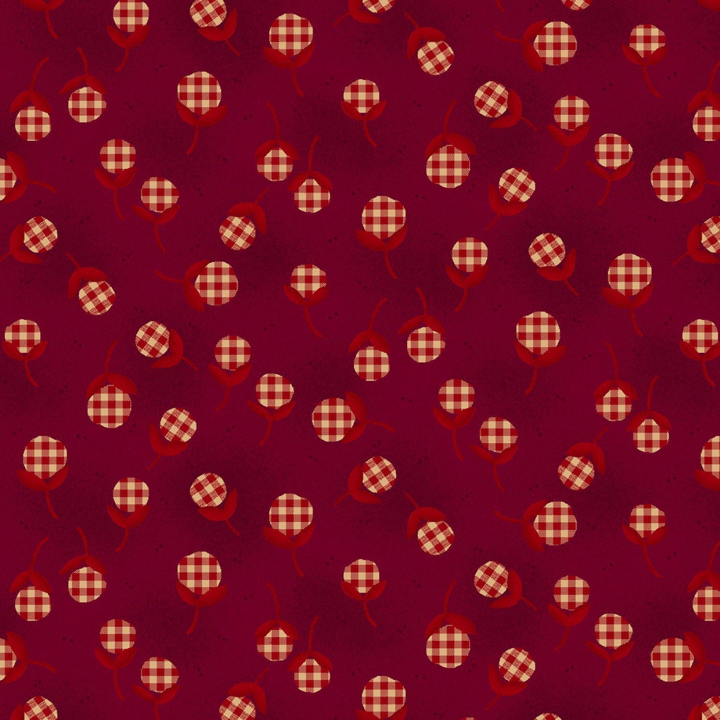 Garnets & Gingham by Kim Diehl Garnet Gingham Buds # 1342-88