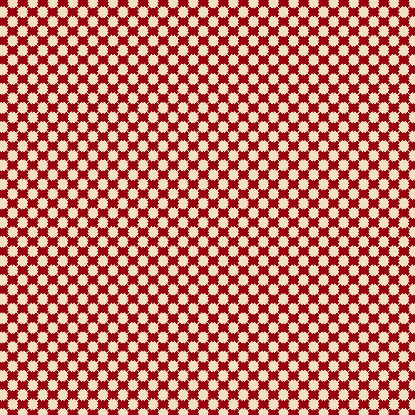 Garnets & Gingham by Kim Diehl Garnet Cream Geo Dot # 1353-88