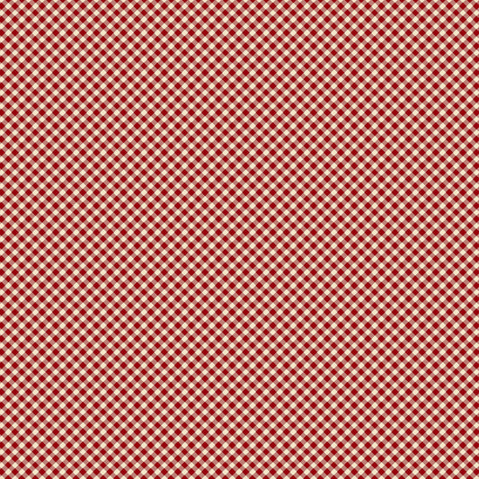 Garnets & Gingham by Kim Diehl Garnet Cream Tiny Gingham # 1355-88