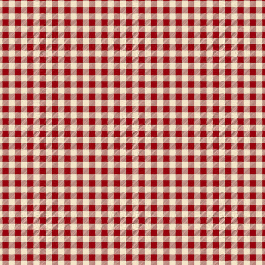 Garnets & Gingham by Kim Diehl Garnet/Cream Large Gingham # 1357-88