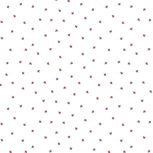 Garnets & Gingham by Kim Diehl White Tiny Foulard Toss # 1360-08
