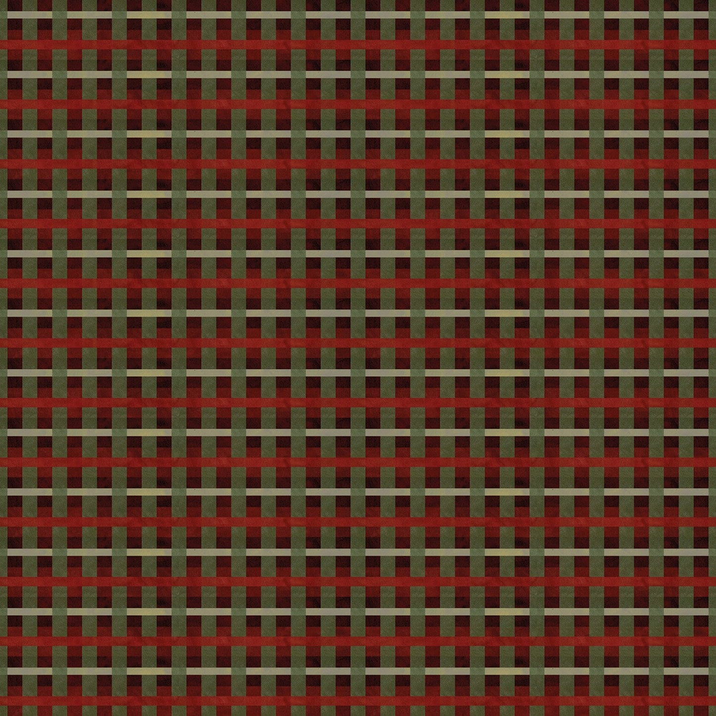 Up on the Housetop by Teresa Kogut Plaid Cranberry Christmas # C14735R-CRANBERRY