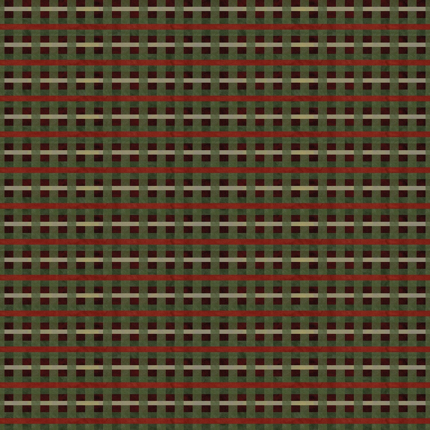Up on the Housetop by Teresa Kogut Plaid Green Christmas # C14735R-GREEN
