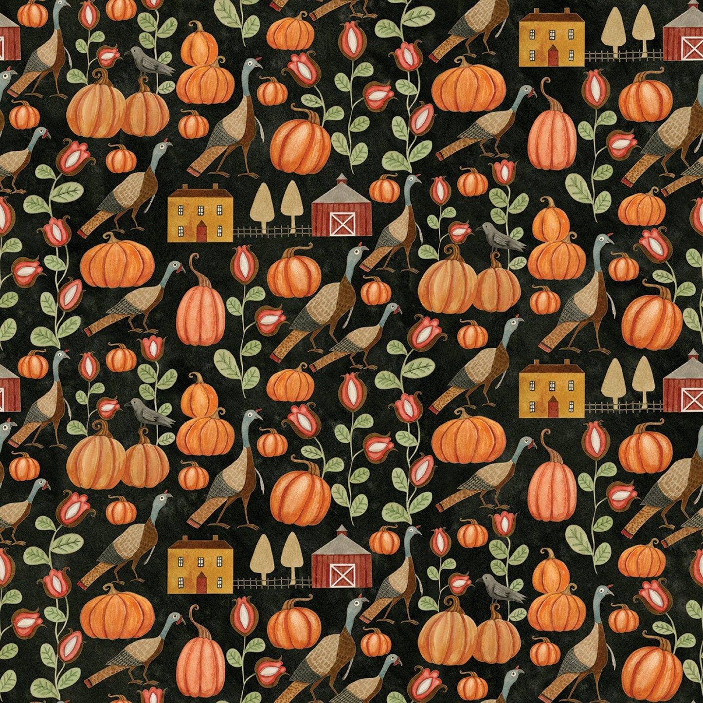Bittersweet Farm by Teresa Kogut Turkey Hollow Midnight Harvest# C14851R-MIDNIGHT