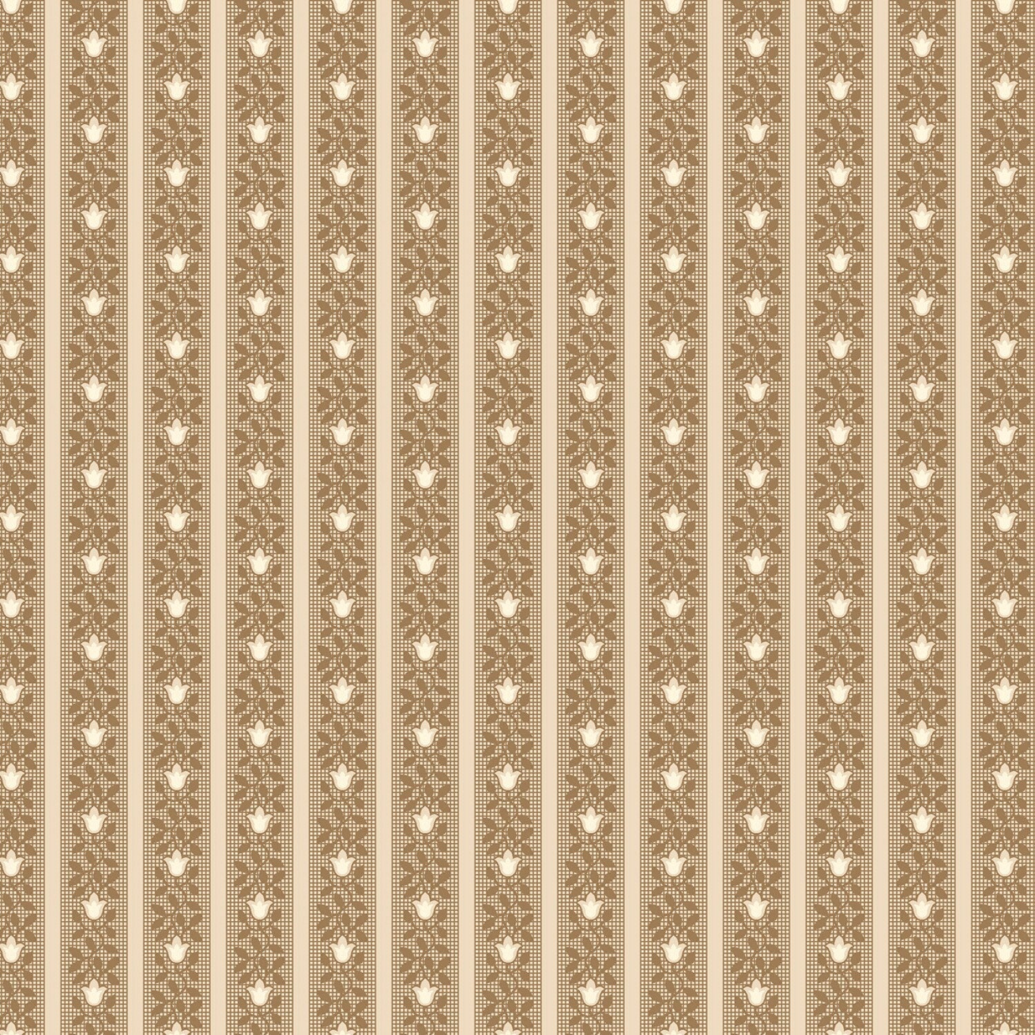 Historical Hennas by Sheryl Johnson Beige Tulips # R310809D-BEIGE