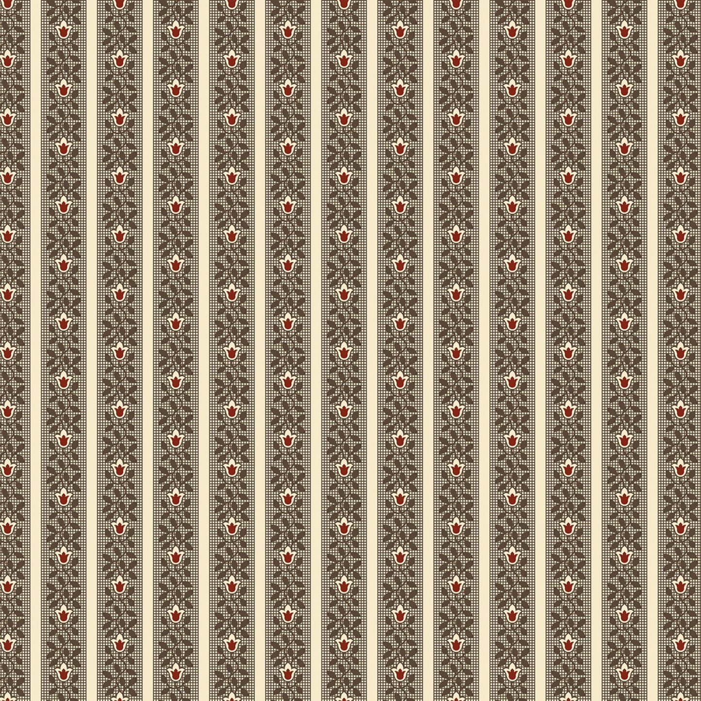 Historical Hennas by Sheryl Johnson Brown Tulips # R310809D-BROWN