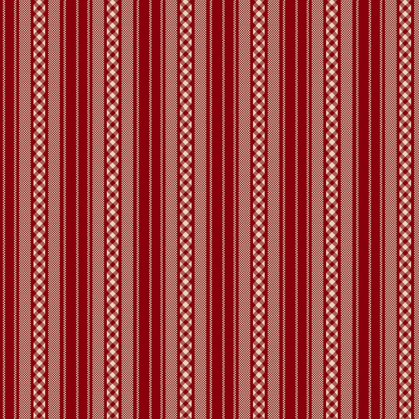 Garnets & Gingham by Kim Diehl Garnet Textured Stripe # 1354-88