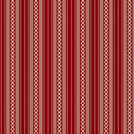 Garnets & Gingham by Kim Diehl Garnet Textured Stripe # 1354-88
