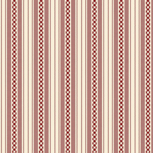Garnets & Gingham by Kim Diehl Cream Stripe # 1356-08