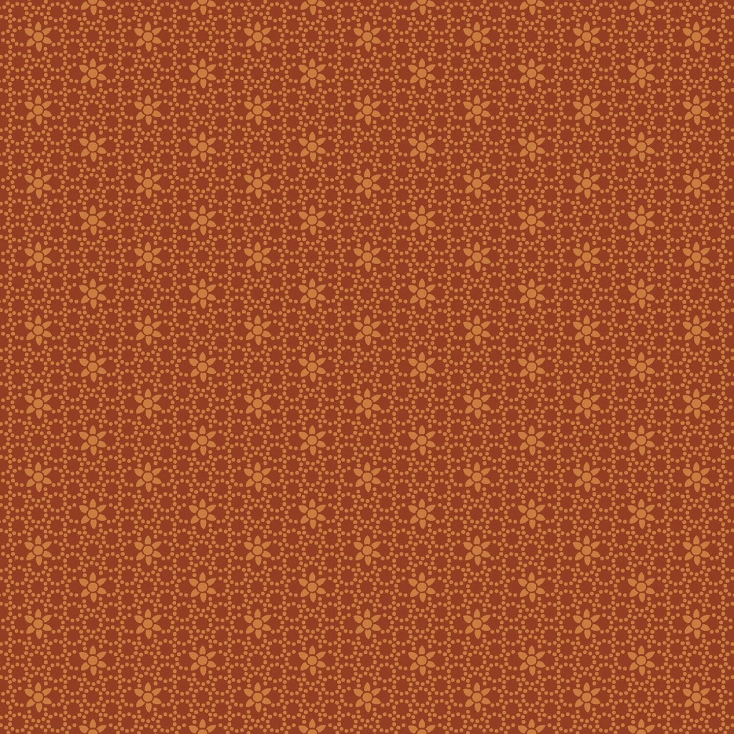 Oak & Maple by Janet Nesbitt Pumpkin Small Circle Flowers # 3287-35