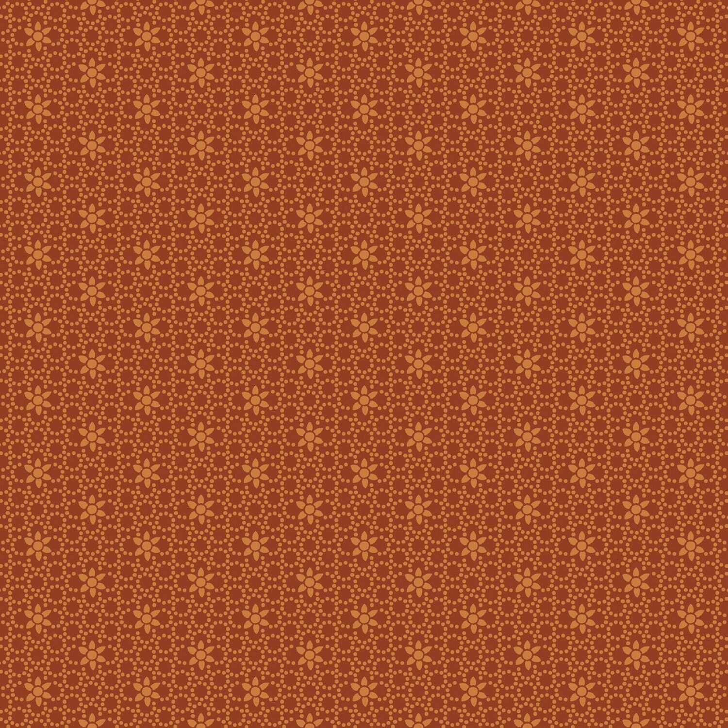 Oak & Maple by Janet Nesbitt Pumpkin Small Circle Flowers # 3287-35