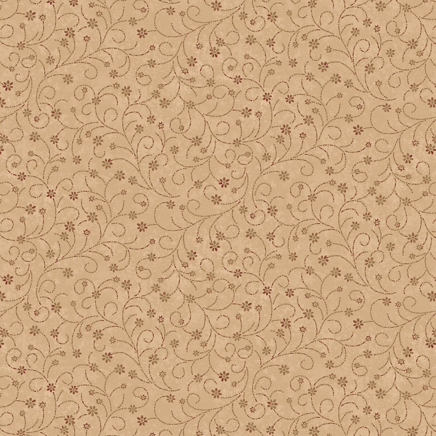 Oak & Maple by Janet Nesbitt Tan Dotted Vines # 3289-33