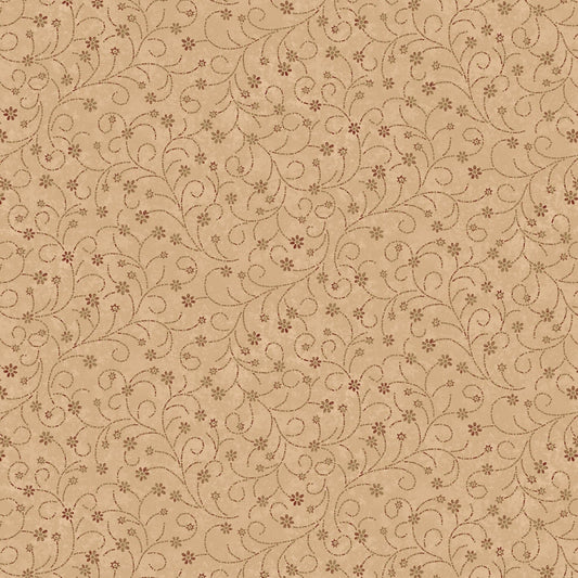 Oak & Maple by Janet Nesbitt Tan Dotted Vines # 3289-33