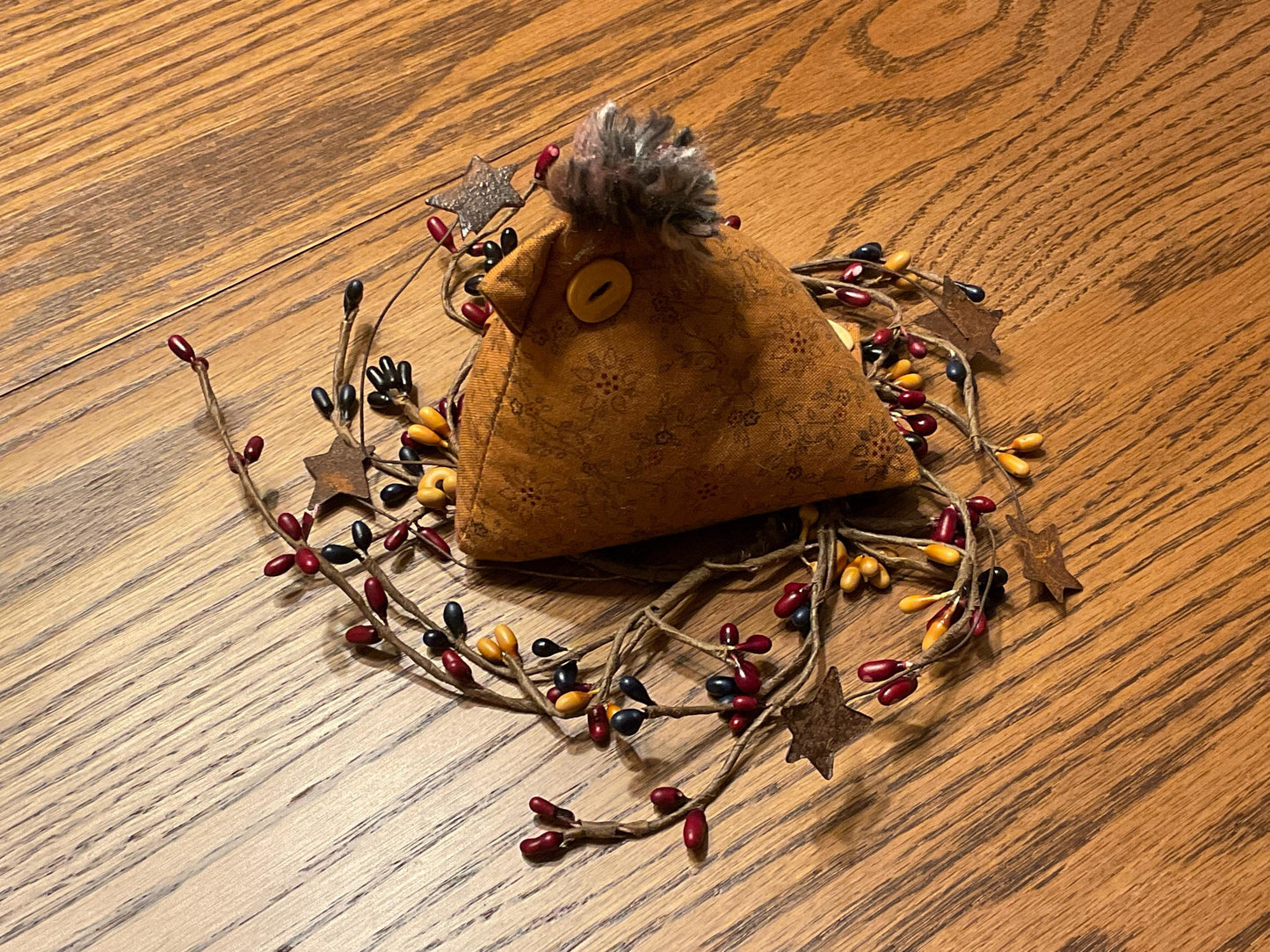 Primitive Farmhouse Chicken Pin Cushion, Shelf Sitter, Basket Filler Item #1935