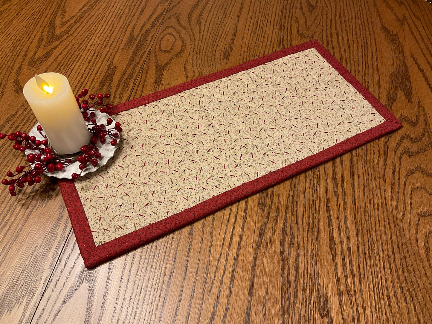 Primitive Farmhouse Scrappy Table Runner Item #1968