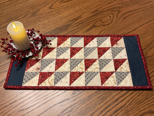 Primitive Farmhouse Scrappy Table Runner Item #1969