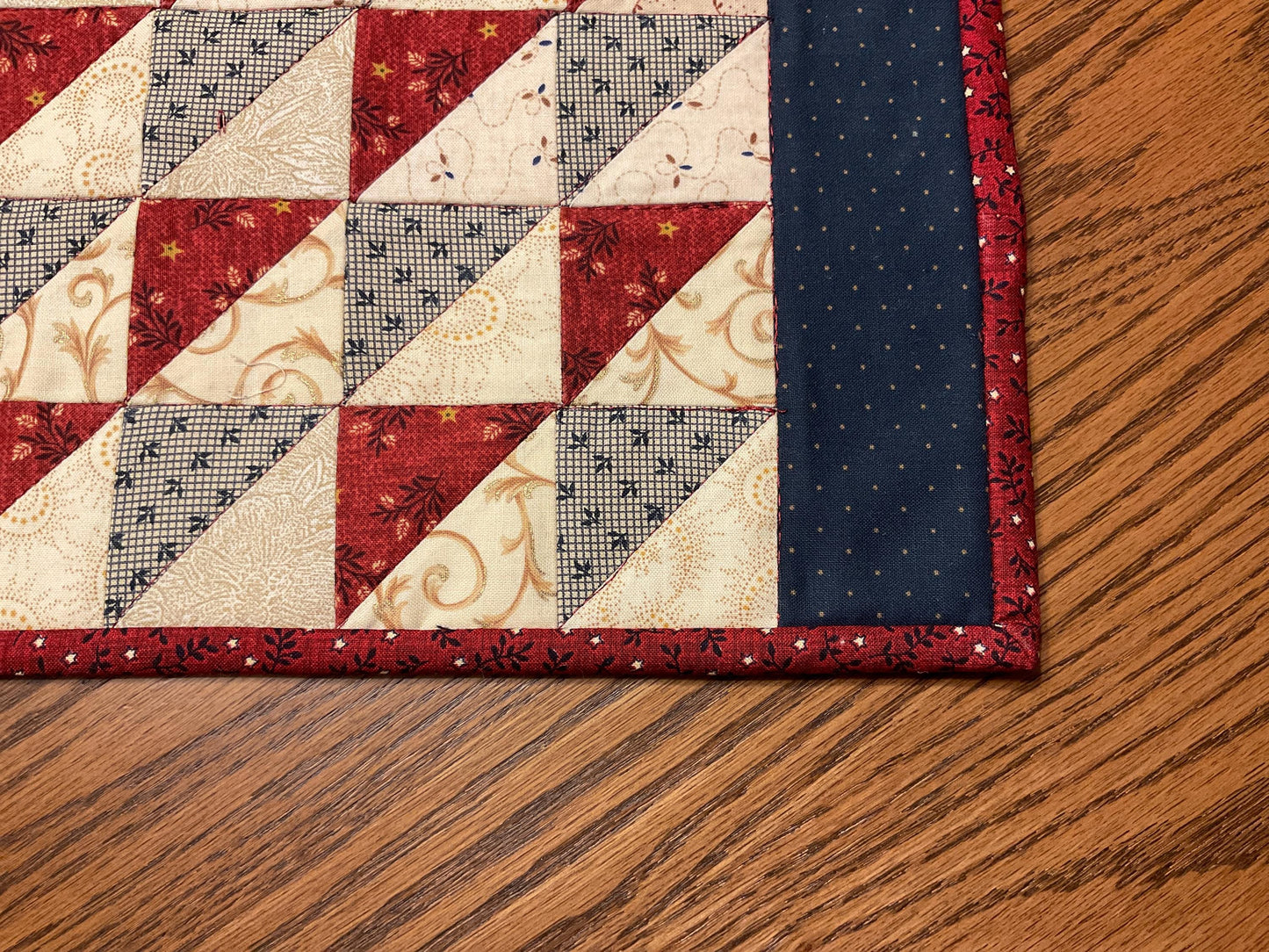 Primitive Farmhouse Scrappy Table Runner Item #1969