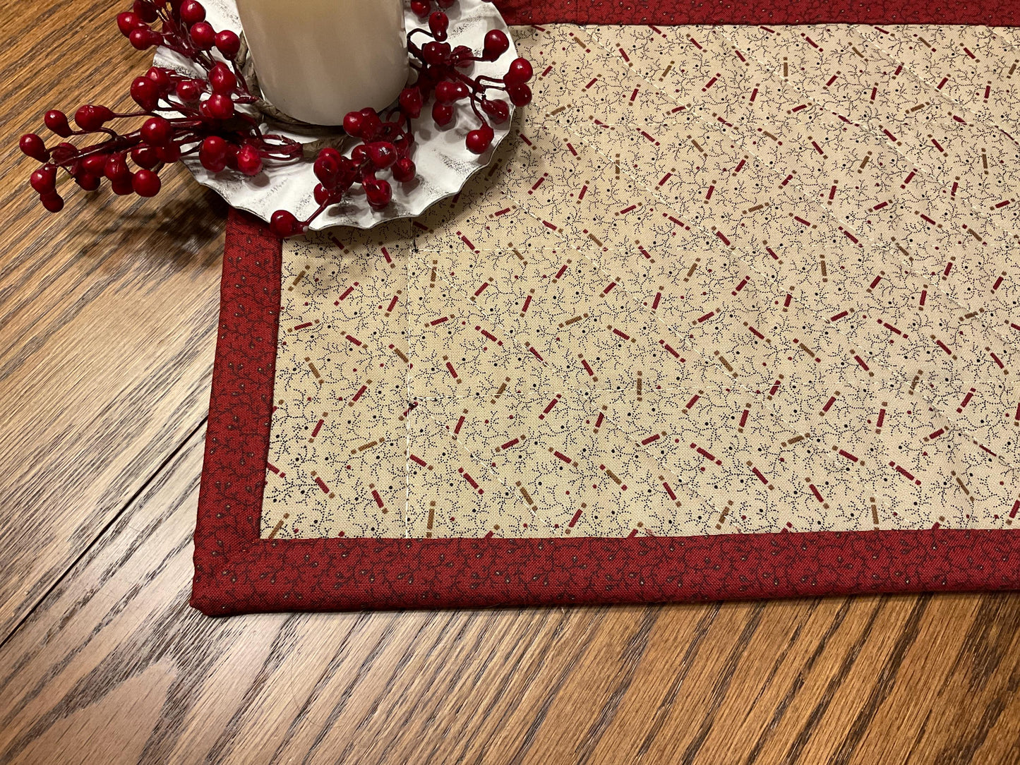 Primitive Farmhouse Scrappy Table Runner Item #1968