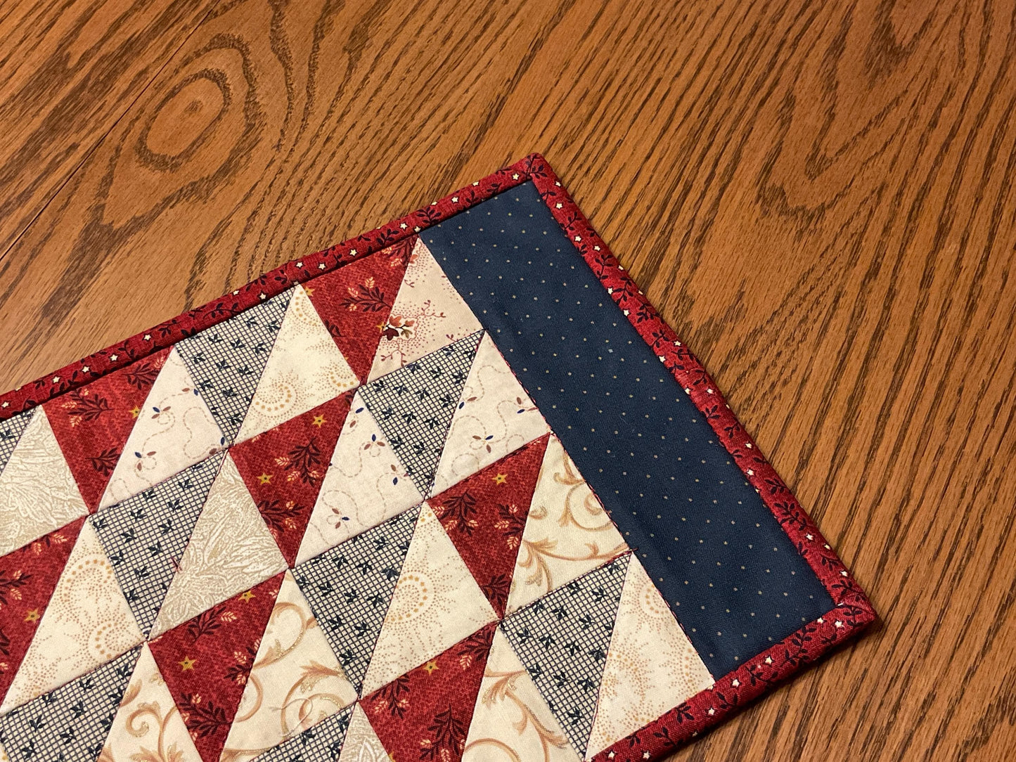 Primitive Farmhouse Scrappy Table Runner Item #1969