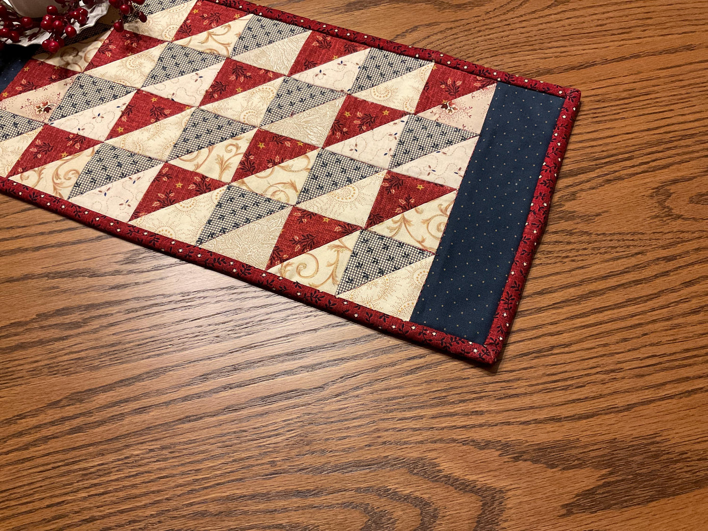 Primitive Farmhouse Scrappy Table Runner Item #1969