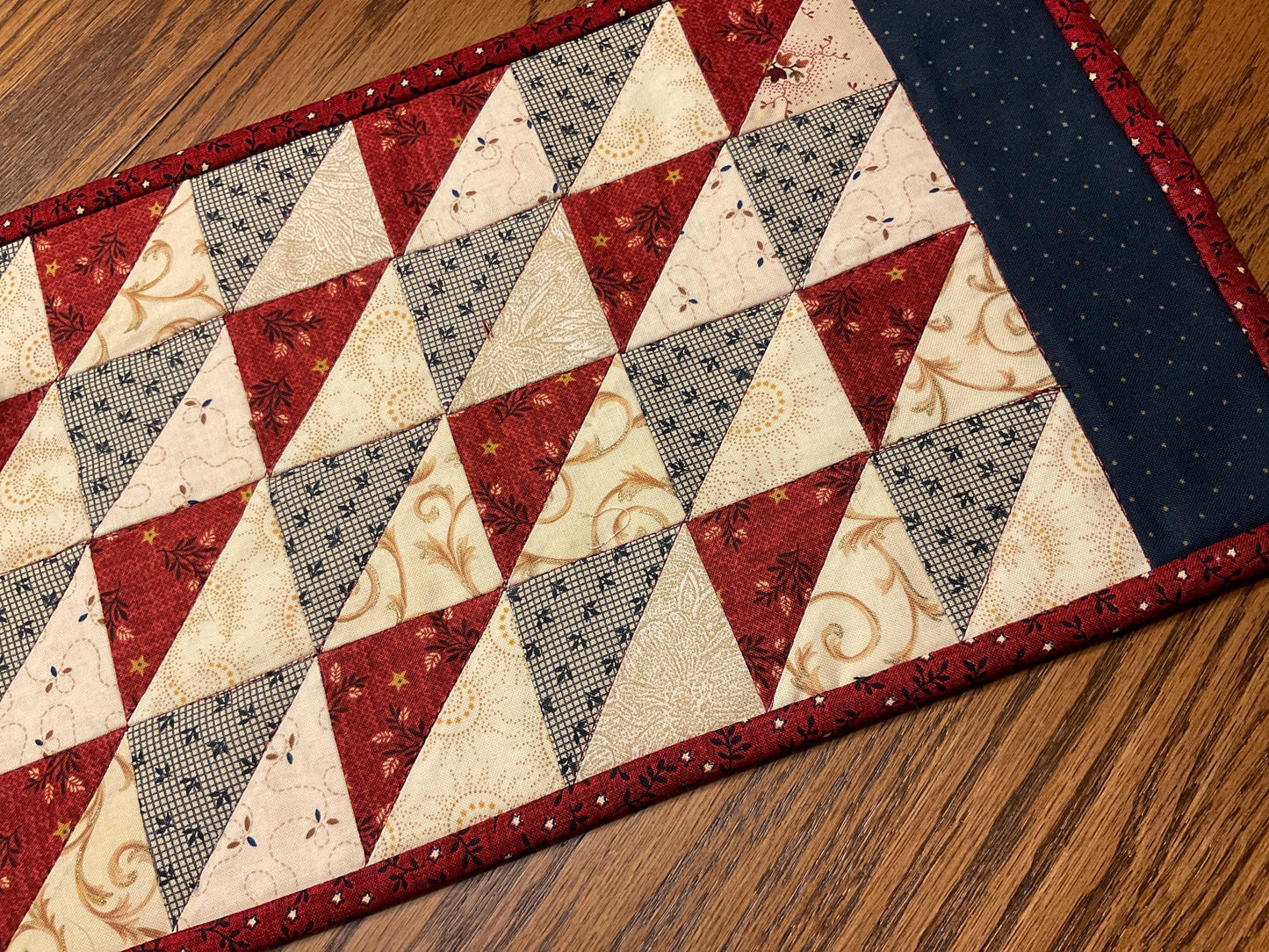 Primitive Farmhouse Scrappy Table Runner Item #1969
