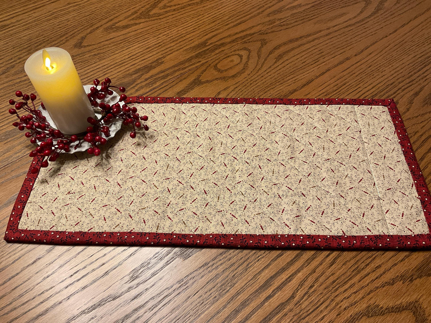 Primitive Farmhouse Scrappy Table Runner Item #1969