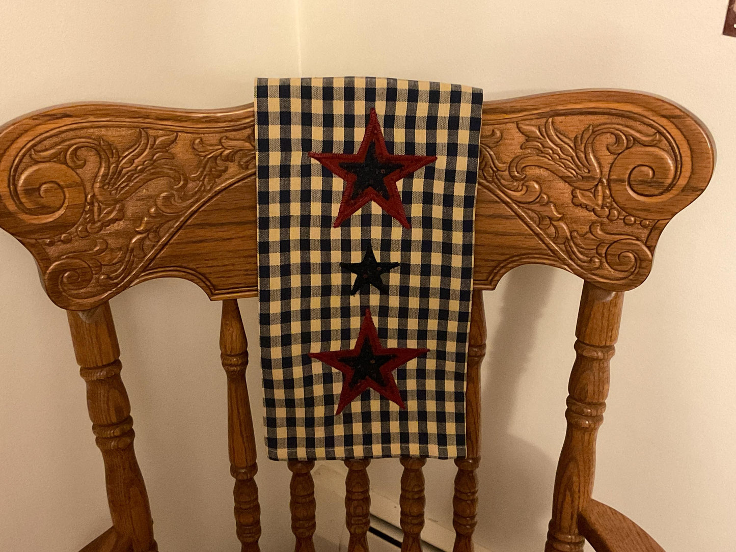 Primitive Farmhouse Autumn Americana Towel Item #1977