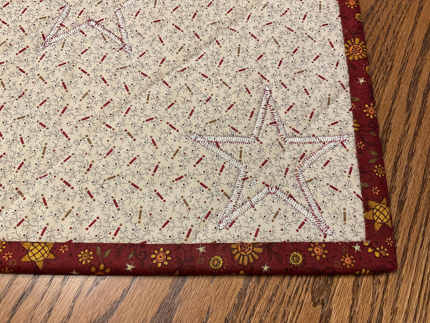Primitive Farmhouse Americana Star Table Runner Item #1979