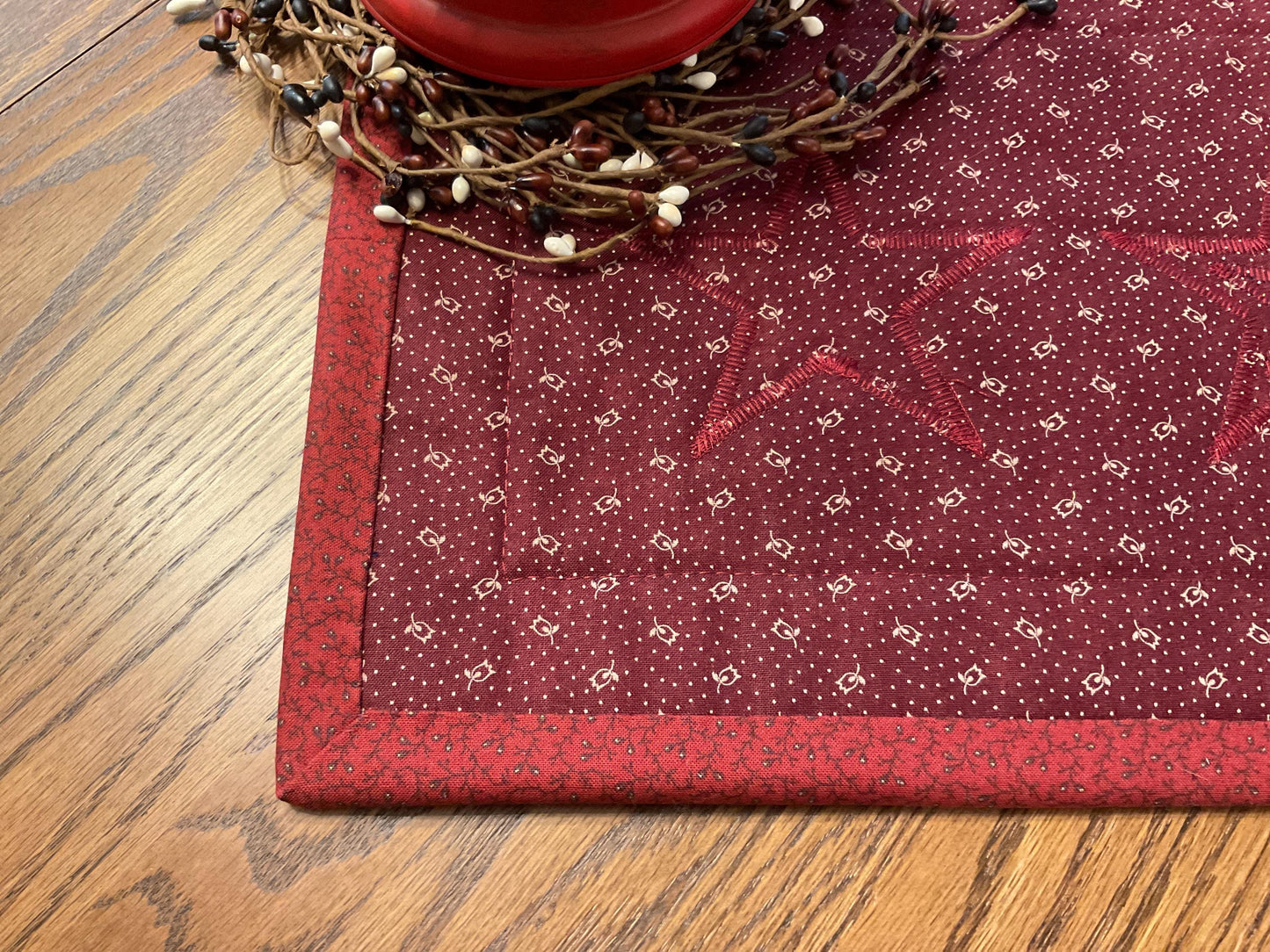 Primitive Farmhouse Americana Table Runner Item #1983
