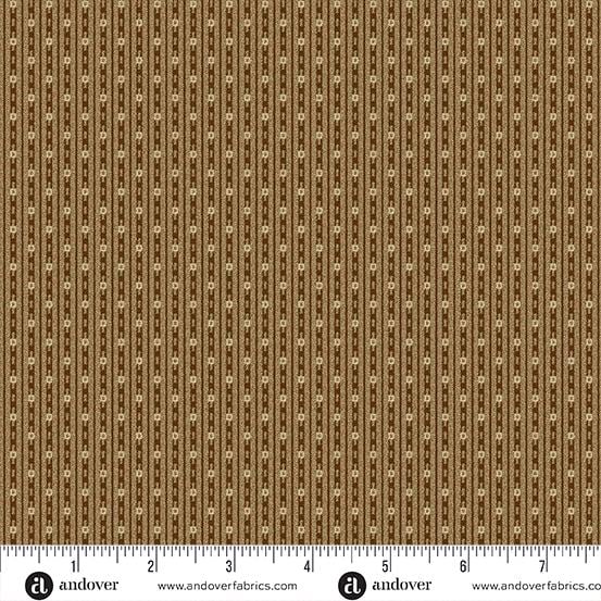 Bridgeport by Jo Morton Brown Square Stripes A5608N