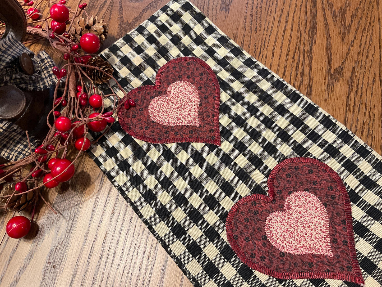 Primitive Farmhouse Valentine Towel Item #2007