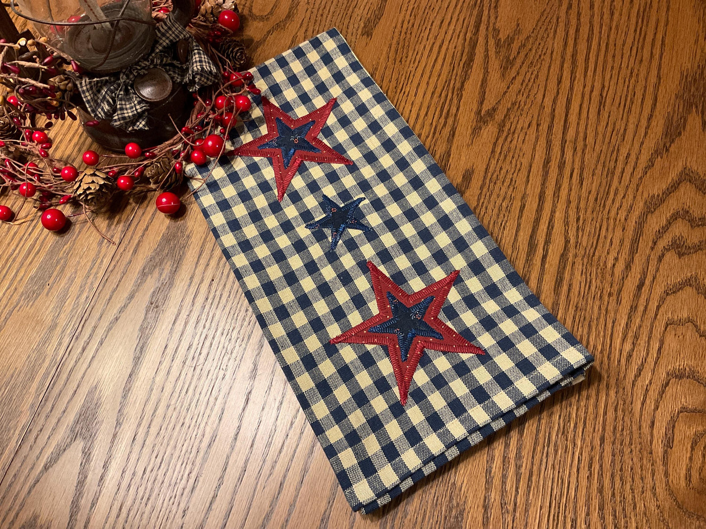Primitive Farmhouse Americana Towel Item #2025