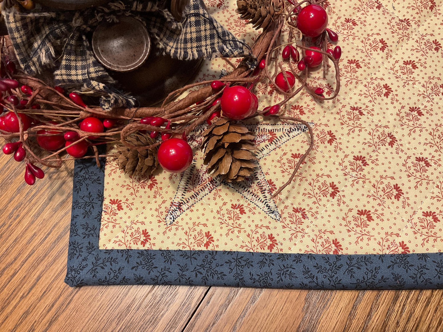 Americana Primitive Farmhouse Table Runner Item #2034