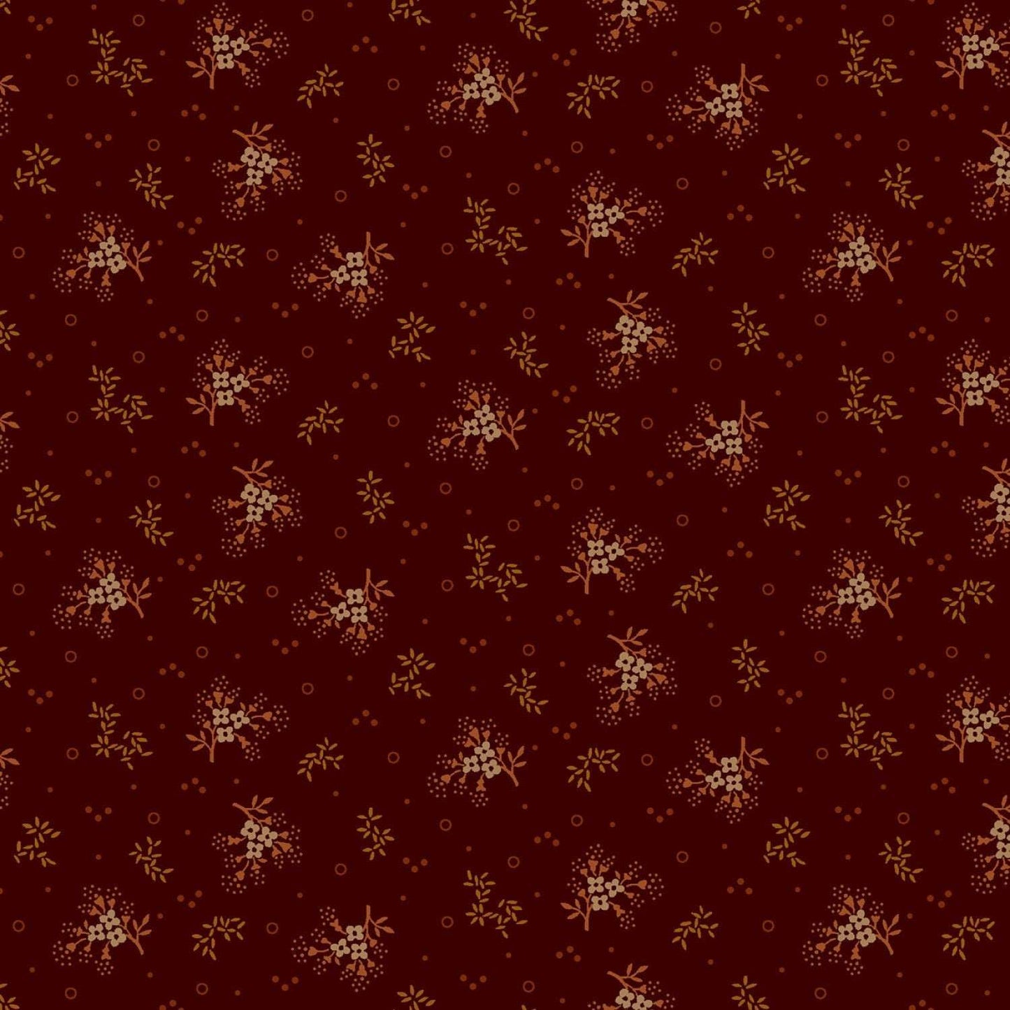 Dark Red Mini Floral By Stacy West 2274-89