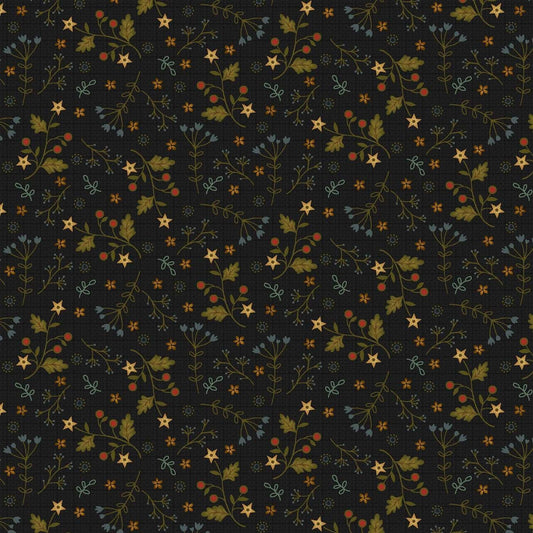 Farm to Market by Jan Mott Black Mini Floral # 2561-99