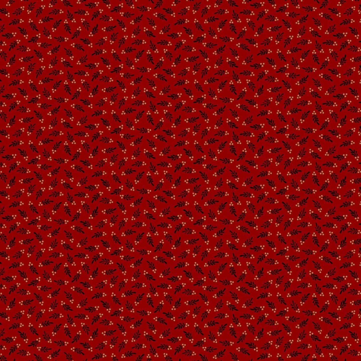Prairie Dry Goods by Pam Buda Red Floating Leaves # R1755-RED