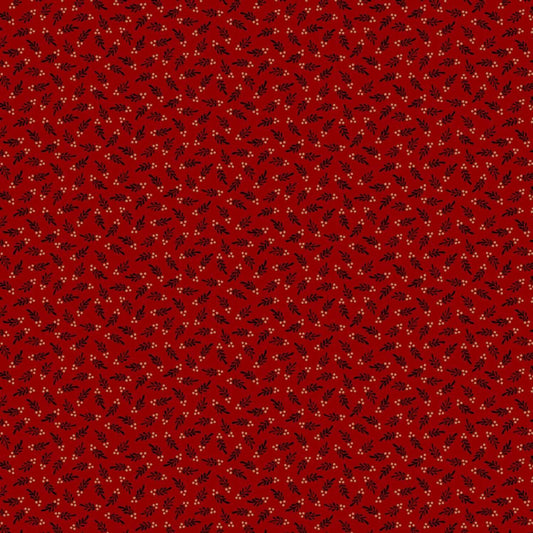 Prairie Dry Goods by Pam Buda Red Floating Leaves # R1755-RED