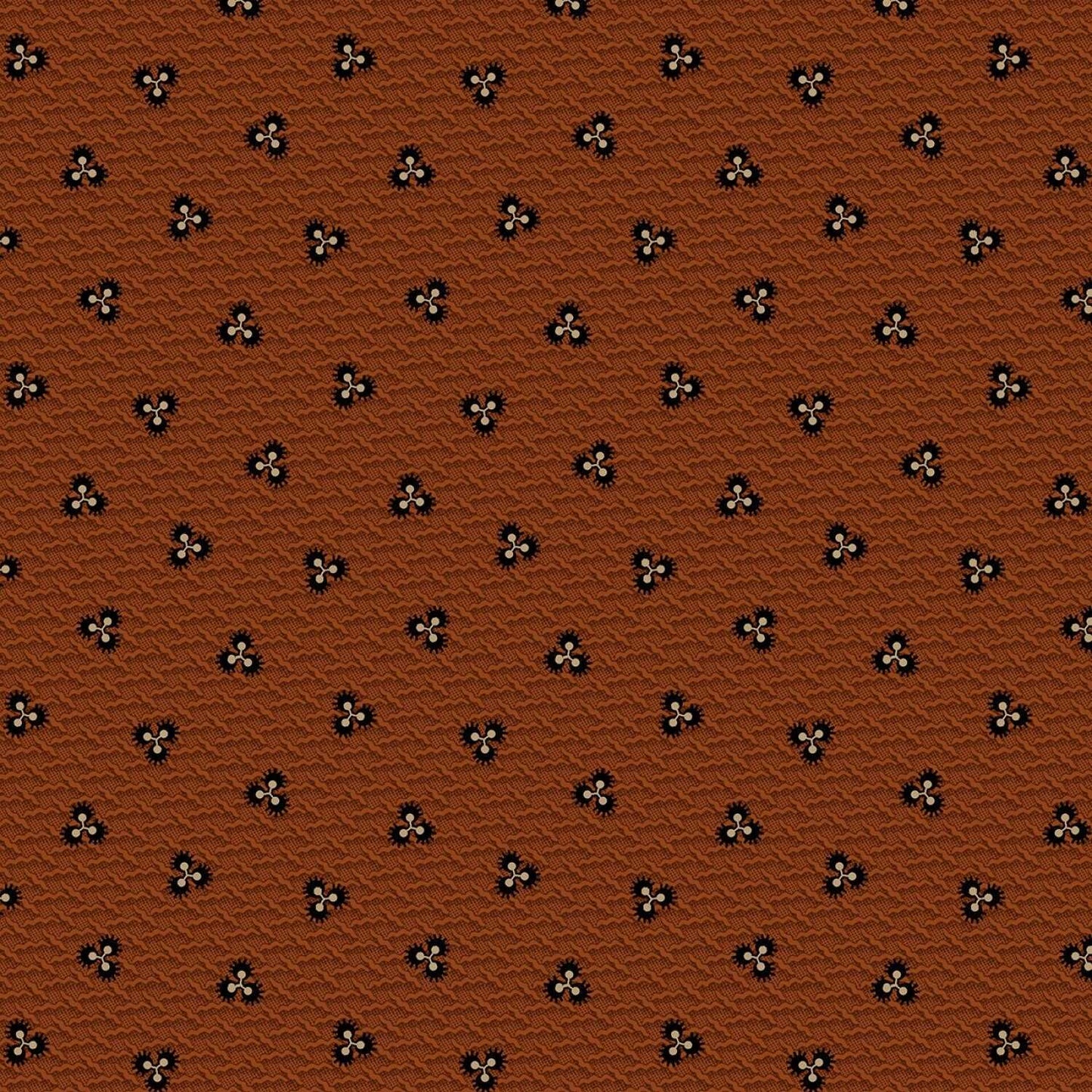 Prairie Dry Goods by Pam Buda Dark Rust Waves # R1759-DKRUST