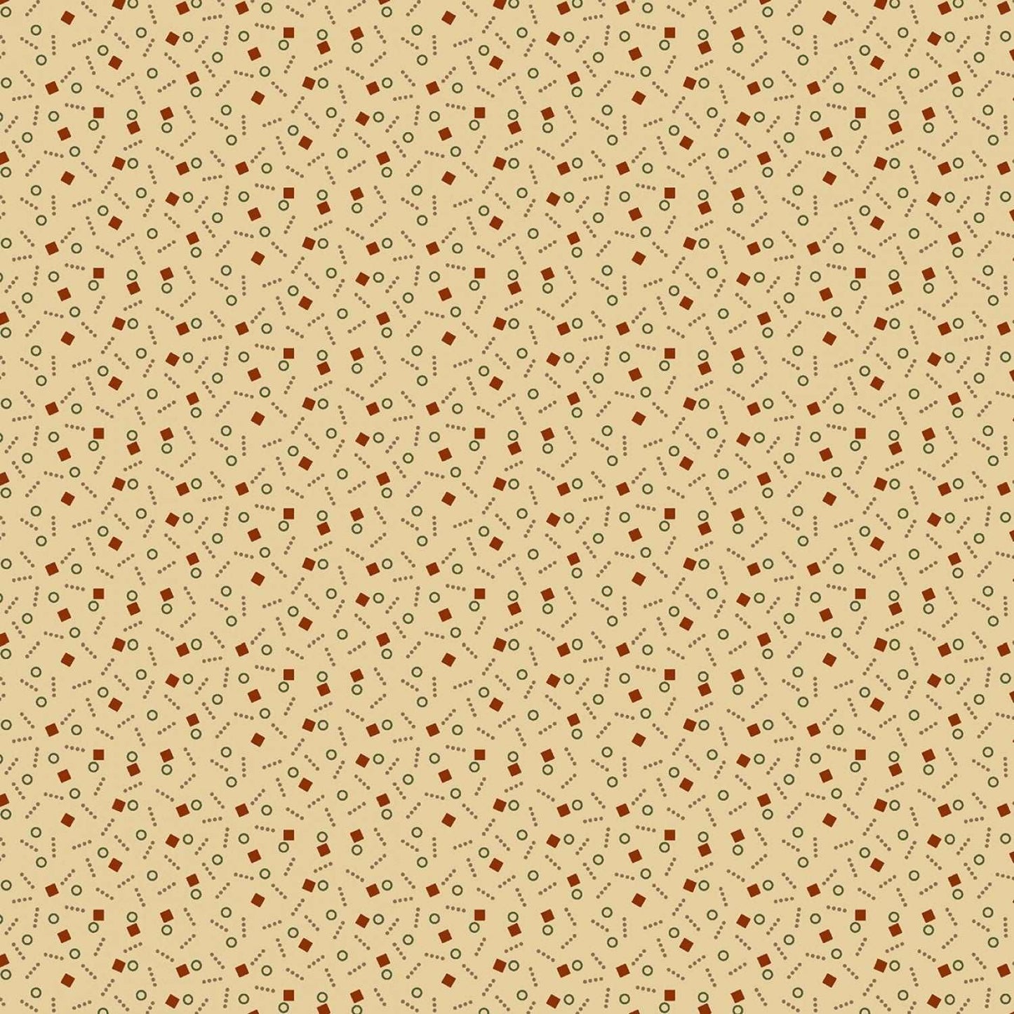 Cheddar and Coal by Pam Buda Cream Square Pegs # R1766-CREAM