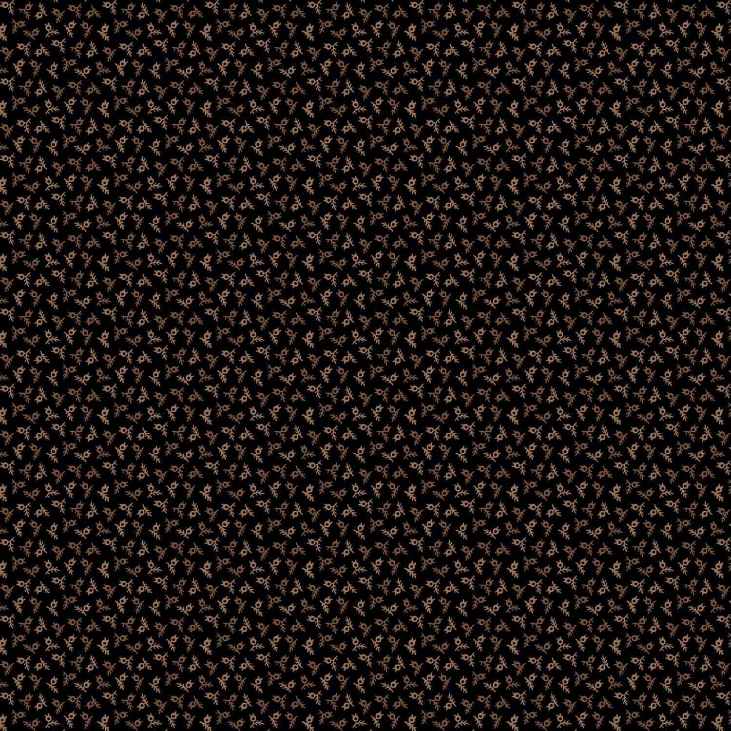 Cheddar and Coal by Pam Buda Black Little Buds # R1771-BLACK