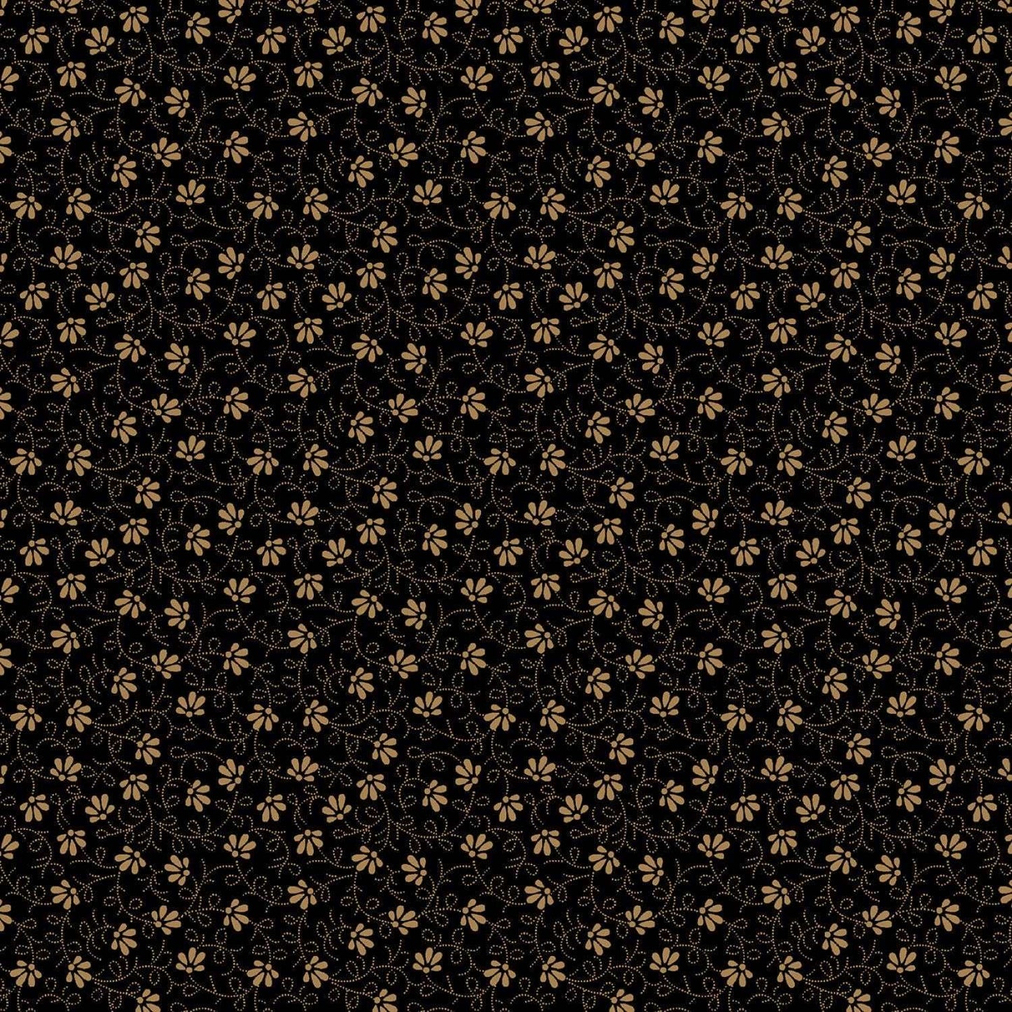 Prairie Dry Goods by Pam Buda Black Pretty Plumes # R1750-BLACK