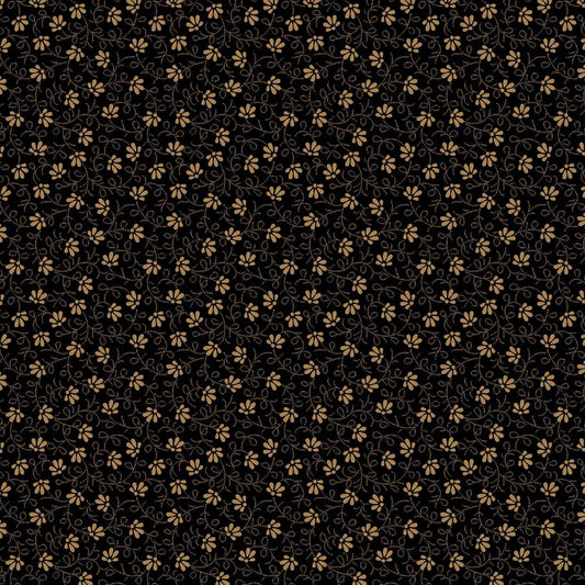 Prairie Dry Goods by Pam Buda Black Pretty Plumes # R1750-BLACK