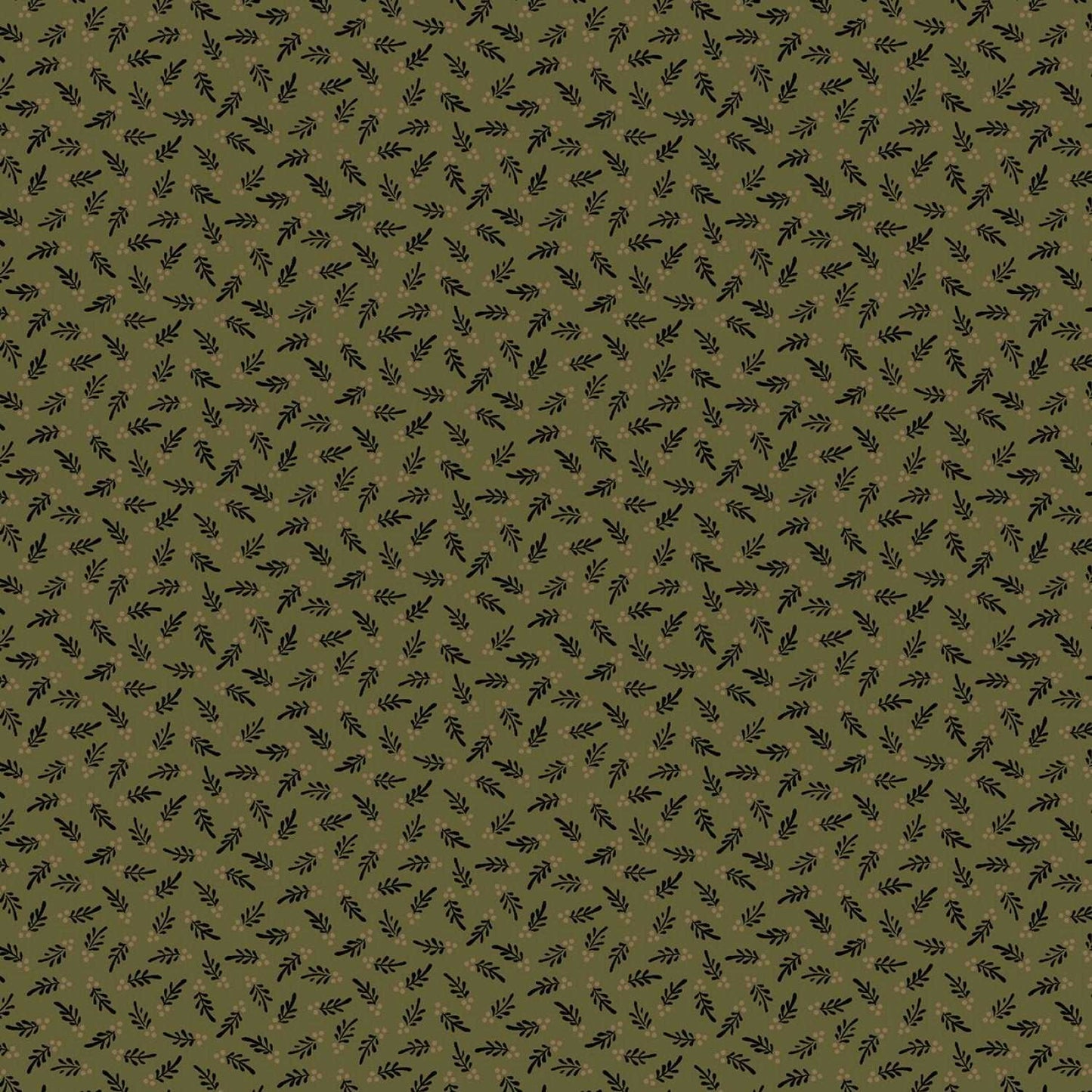 Prairie Dry Goods by Pam Buda Green Floating Leaves # R1755-GREEN