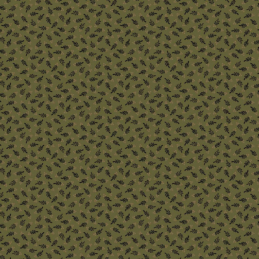 Prairie Dry Goods by Pam Buda Green Floating Leaves # R1755-GREEN